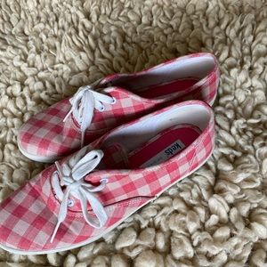 Pink checkered Keds